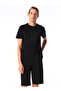 Crew Neck Printed Black Men's T-Shirt Pbf4Sm-Tst5077