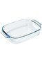 Rectangular Roasting Tray with Easy-Grip Handle Transparent 3.8L - 3
