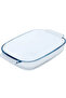 Rectangular Roasting Tray with Easy-Grip Handle Transparent 3.8L