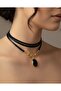 Genuine Leather Vintage Steel Choker Necklace - 3