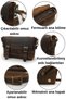 6019 Gordion Brown Genuine Real Leather Handmade Small Shoulder Crossbody Bag - 4