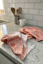 Veyra 2-Piece Bathroom Kitchen Towel Set 40X70 cm - 100% Cotton Hand Towels - 4