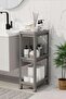 3-Tier Peggy Wheeled Bathroom Kitchen Shelf Organizer Unit Shampoo Holder Towel Rack Cabinet Gray - 3