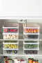 Set of 8 2.3 lt and 3.5 lt leakproof rectangular refrigerator freezer storage container set transparent - 3