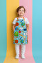 Ays Home School Pattern Fabric Kids Kindergarten Activity Painting Apron (Suitable for 5 to 7 Years)