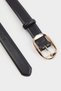 Women's Large Buckle Faux Leather Jean Belt F3356Axns - 2