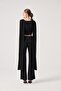 Finley Set with Shawl Detail Blouse and Spanish Pants Black - 5