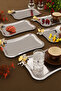 Naldo Italian Model Butterfly Detailed 6-Piece Presentation Tray Silver - 3