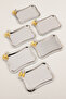 Naldo Italian Model Butterfly Detailed 6-Piece Presentation Tray Silver - 6