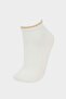 Women's Glittery 5-Piece Cotton Booties Socks F5625Axns - 6