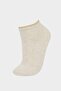 Women's Glittery 5-Piece Cotton Booties Socks F5625Axns - 3