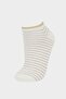 Women's Glittery 5-Piece Cotton Booties Socks F5625Axns - 2