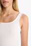 Slim Fit Slim Fit Basic Plain Round Neck Ribbed Camisole Undershirt E5540Ax25Au - 5