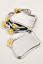 Naldo Italian Model Butterfly Detailed 6-Piece Presentation Tray Silver - 7