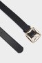 Women's Square Buckle Faux Leather Jean Belt F3279Axns - 2