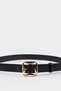Women's Square Buckle Faux Leather Jean Belt F3279Axns - 3