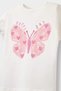 Crew Neck Butterfly Printed Short Sleeve T-Shirt Baby Girl E0697A525Sm - 2