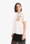 Spongebob Oversized Wide Fit Back Printed Short Sleeve T-Shirt E9848Ax25Au - 4