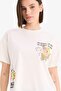 Spongebob Oversized Wide Fit Back Printed Short Sleeve T-Shirt E9848Ax25Au - 5