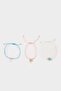 Women's 3-Piece Pearl Detailed Gold String Bracelet F4026Axns