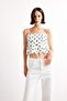 100% Cotton Fitted Polka Dot Poplin Strap Blouse F7579Ax25Au