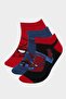 Boy's Marvel Spiderman 3-Pack Cotton Booties Socks F4614A8Ns