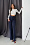 Women's High Waist Flared Palazzo Trousers 1079 - 6