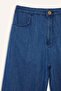 100% Cotton Culotte Short Leg Ankle Length Jeans with Elastic Waist E3041Ax25Sm - 8