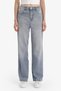 100% Cotton 90's Wide Leg High Waist Long Jean Washed Trousers F6336Ax25Hs - 5