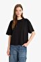 Coool Loose Fit Basic Plain Short Sleeve White T-Shirt F4603Axns - 4