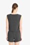 Boxy Fit Crew Neck Wrinkled Textured Tank Top F4439Ax25Sm - 6