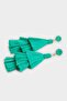 Women's Green Straw Detailed Dangle Earrings F0844Axns - 3
