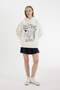 Oversized Wide Fit Hooded Printed Thick Sweatshirt C7859Ax24Wn - 2