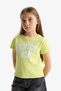 Slim Fit Narrow Cut Crew Neck Ribbed Camisole Printed Short Sleeve T-Shirt Girls E5896A825Sm - 3