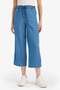 Pull on Culotte High Waist Elasticized Fluid Fabric Washable Slim Jean Trousers D8241Ax25Sm - 4