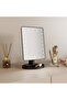 مرآة مع أضواء LED للطاولة باللون الأسود 22 × 16 سم - 3
