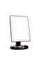 مرآة مع أضواء LED للطاولة باللون الأسود 22 × 16 سم - 4