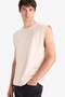100% Cotton Boxy Fit Crew Neck Printed Tank Top C5040Ax25Hs