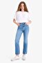 Crop Flare Fit High Waist Ankle Length Jean Washed Pants E8018Ax25Sm - 2
