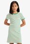 Crew Neck Ribbed Camisole Short Sleeve Striped Summer Dress Girls E3830A825Sm - 6