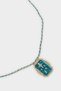 Women's Green Plate Necklace F0795Axns - 2