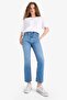 Crop Flare Fit High Waist Ankle Length Jean Washed Pants E8018Ax25Sm - 4