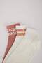Women's 3-Piece Cotton Socks E2166Axns - 5