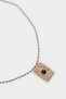 Women's Plate Gold Necklace F0797Axns - 2
