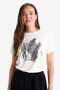 Regular Fit Crew Neck Printed Short Sleeve T-Shirt F3556Ax25Sm - 4