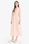 Regular Fit Patterned Lace-Up Chiffon Long Sleeve Hijab Dress F0033Ax25Sm - 2