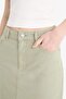 100% Cotton Regular Waist Gabardine Mini Skirt E5346Ax25Sp - 5