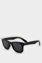 Men's Classic Black Plastic Frame Black Glass Polarized Sunglasses F0492Axns - 2