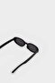 Women's Round Black Plastic Frame Black Glass Uv Sunglasses F0583Axns - 6