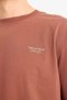 100% Cotton Boxy Fit Crew Neck Back Printed Short Sleeve T-Shirt E1698Ax25Sm - 8